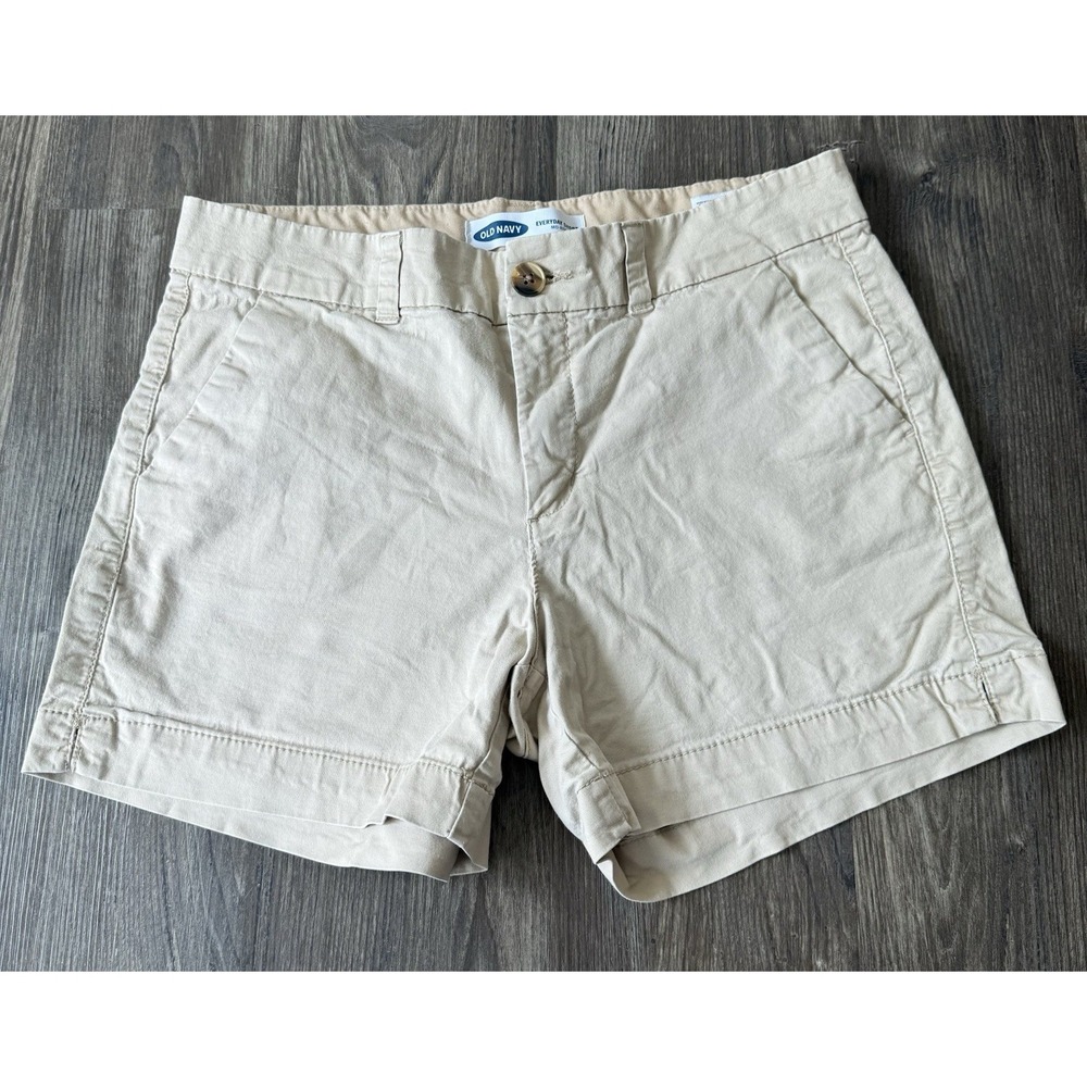 Old Navy Every Day Mid Rise Chino Shorts Khakis Business Casual Summer Pool Y2K